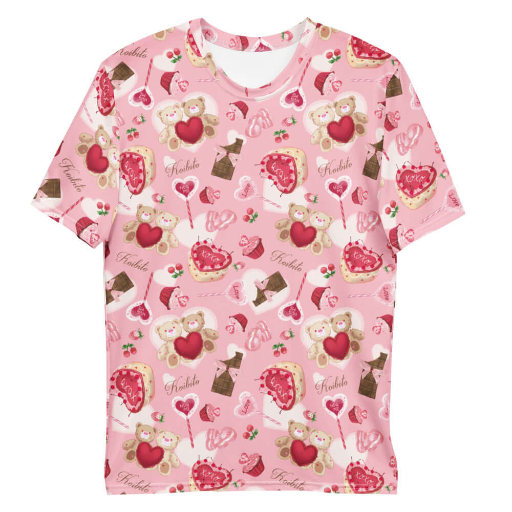 Discover the Men's Sugar Sweetheart T-shirt, featuring a playful design in soft, stretchy fabric perfect for everyday wear.