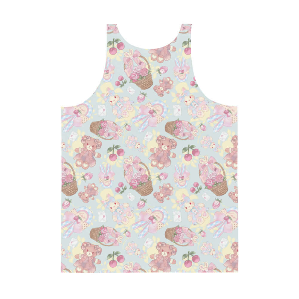 Colorful and soft, the Men's Sweet Teddy Tank Top features a fun teddy bear print for a relaxed, stylish look.