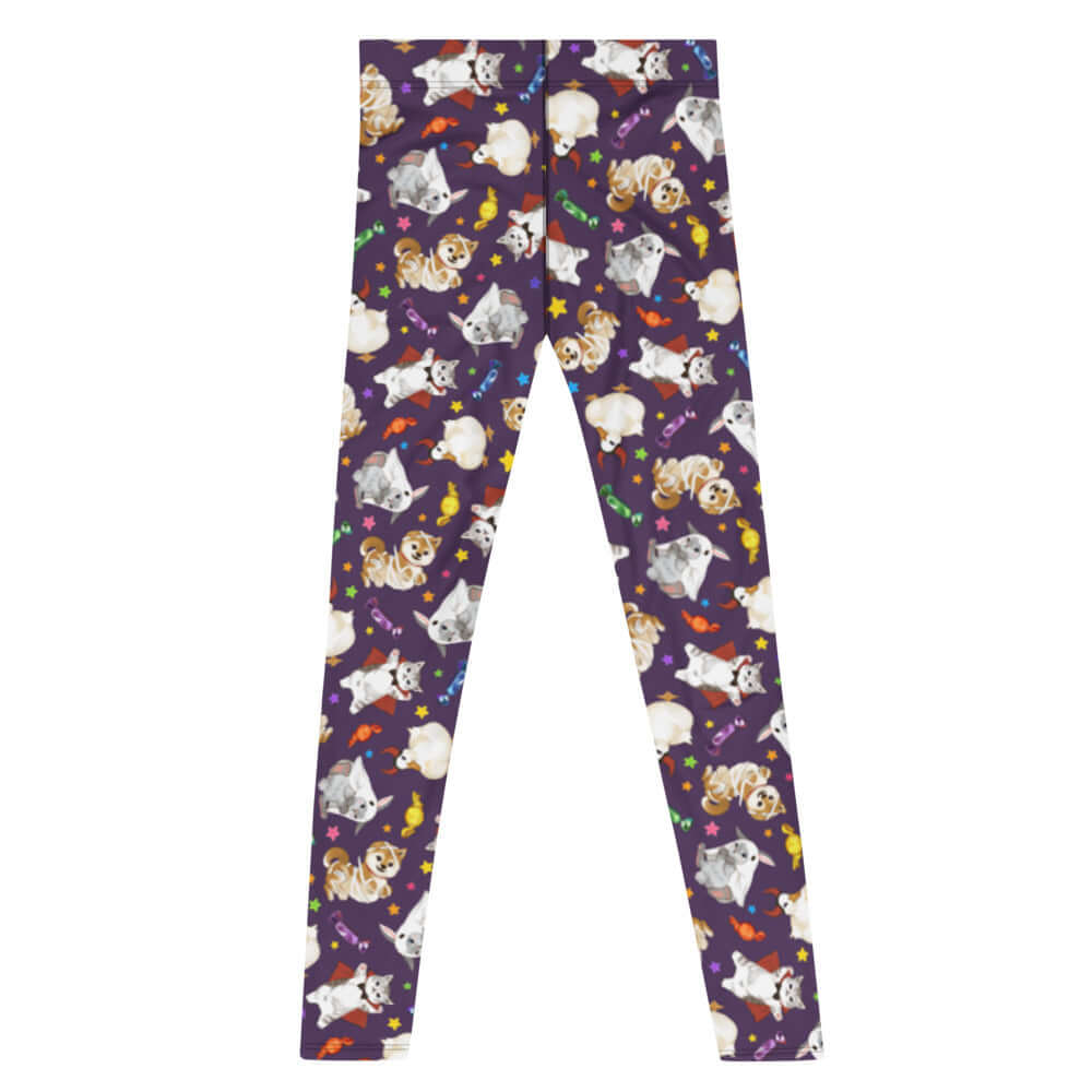 Men's Trick or Treaters Leggings feature a fun pattern perfect for active wear or casual outings. Stay stylish and comfortable!