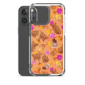 Stylish Momiji iPhone® Clear Case with vibrant designs, offering protection from scratches and easy access to ports.