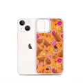 Sleek Momiji iPhone® Clear Case showcasing colorful design, offering protection from scratches and easy access to ports.