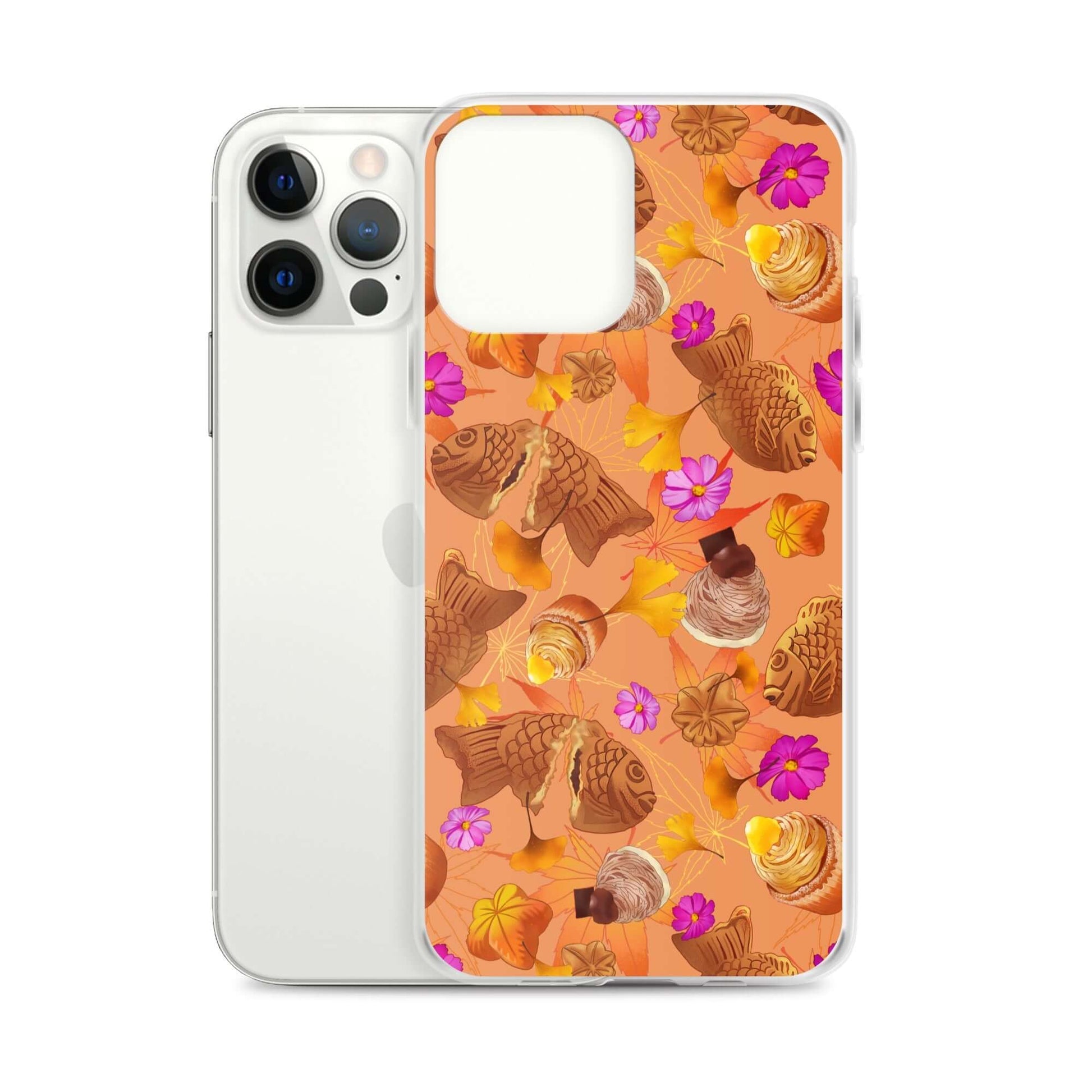 Sleek Momiji iPhone® Clear Case with vibrant design protects against scratches and dirt, ideal for daily use.