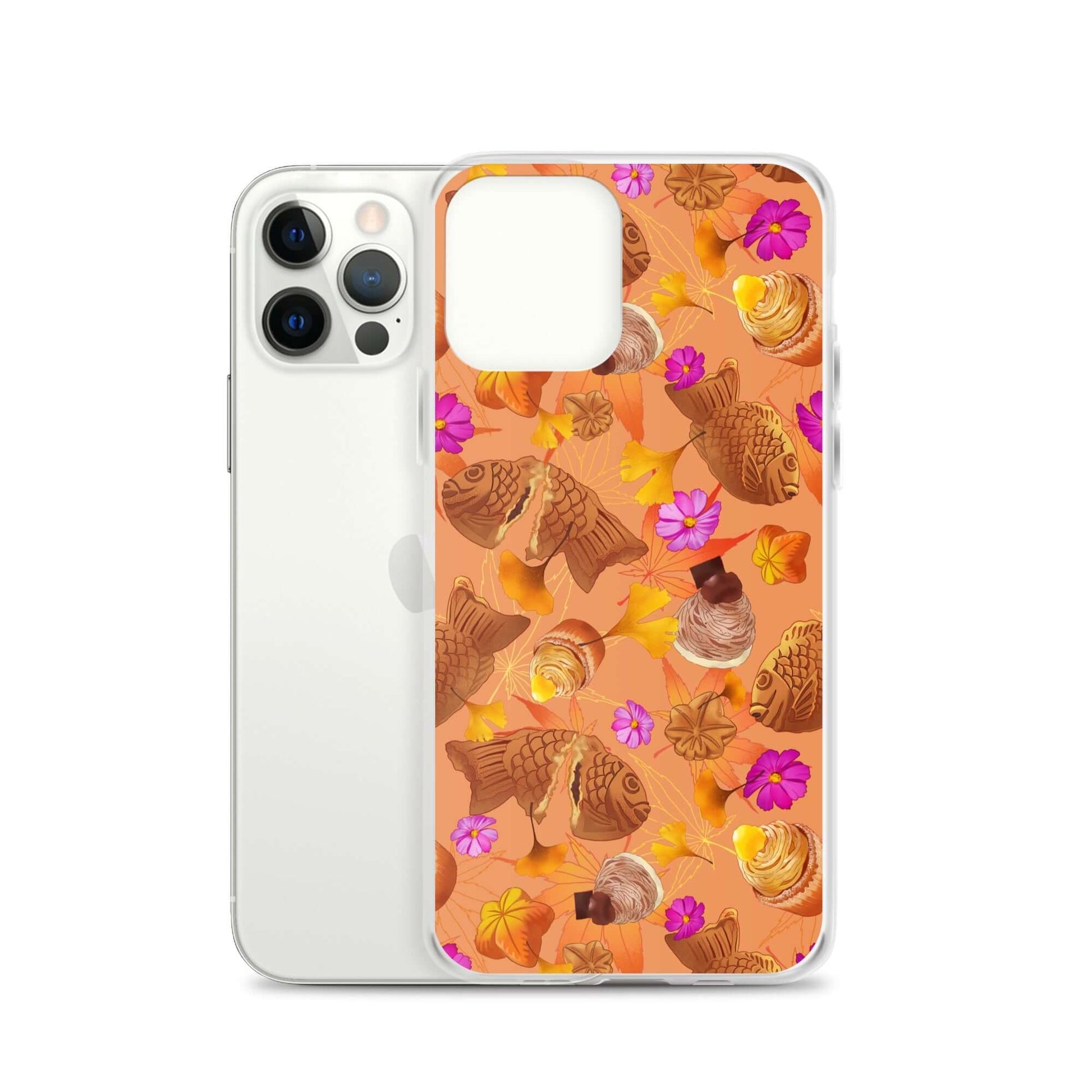 Stylish Momiji iPhone® Clear Case features a vibrant design, protecting against scratches and dust effortlessly.