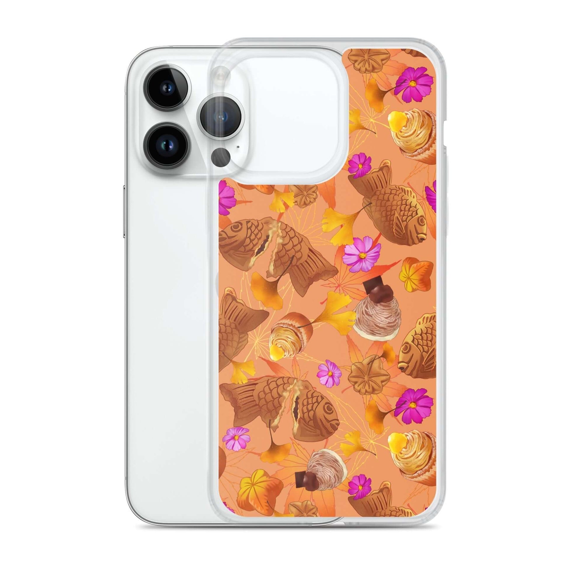Sleek Momiji iPhone® Clear Case features a solid back and flexible sides, protecting against scratches and dirt.