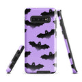 Stylish Morrigan Samsung® Tough Case featuring a bat design, offering impact resistance and dual-layer protection.