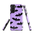 Stylish Morrigan Samsung® Tough Case featuring a bat design, offering durable protection for your phone.