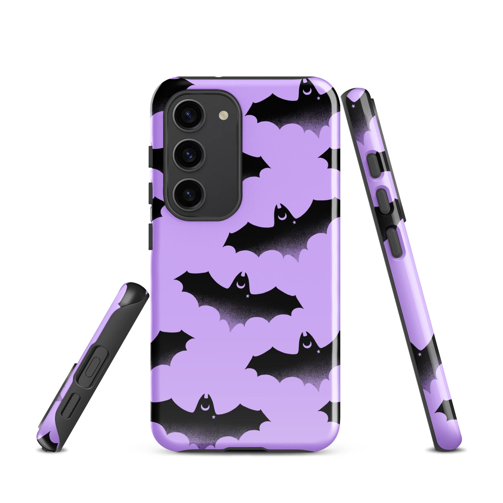 Morrigan Samsung® Tough Case with striking bat design, offering durability and style for your Galaxy S23.