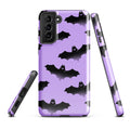 Morrigan Samsung® Tough Case features a stylish bat design, offering impact resistance and dual-layer protection.