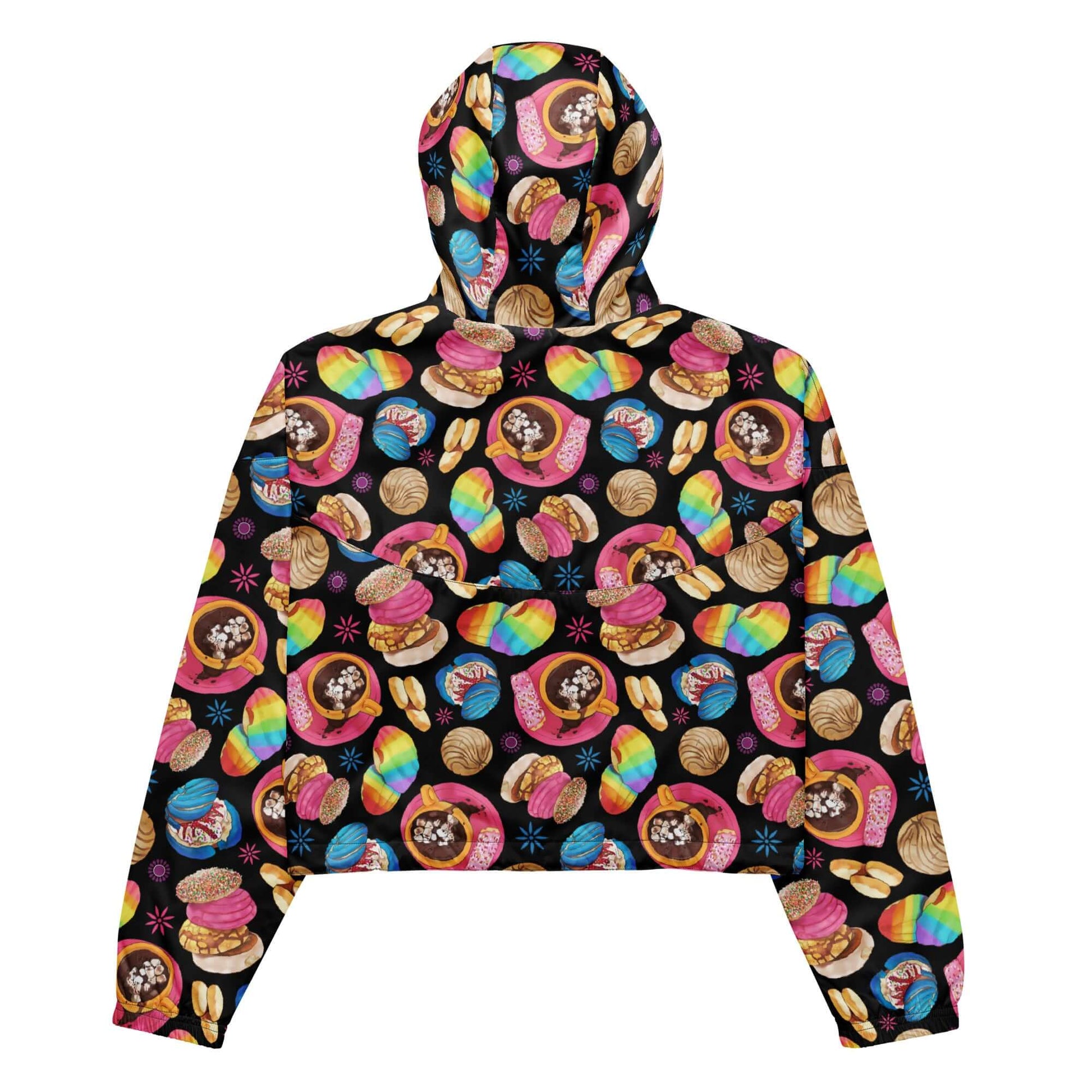 Discover the Pan Dulce cropped windbreaker, a stylish, lightweight design perfect for any adventure, featuring vibrant prints.