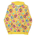 Bright and colorful Pan Dulce Hoodie featuring vibrant baked goods print, perfect for sweetening up your style.