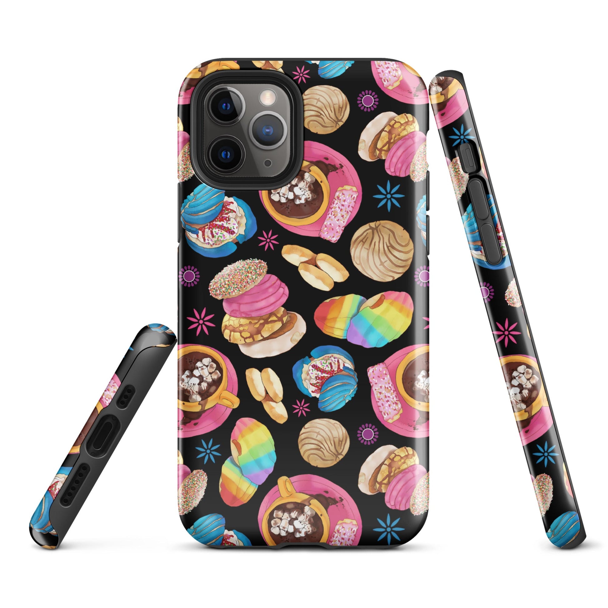 Colorful Pan Dulce iPhone® Tough Case featuring a stylish design with durable, impact-resistant layers for protection.