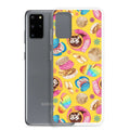 Colorful Pan Dulce Samsung® Clear Case featuring delightful baked treats, perfect for protecting your phone stylishly.