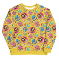 Bright and colorful Pan Dulce Sweatshirt featuring delightful baked goods, perfect for any sweet-loving fashionista.