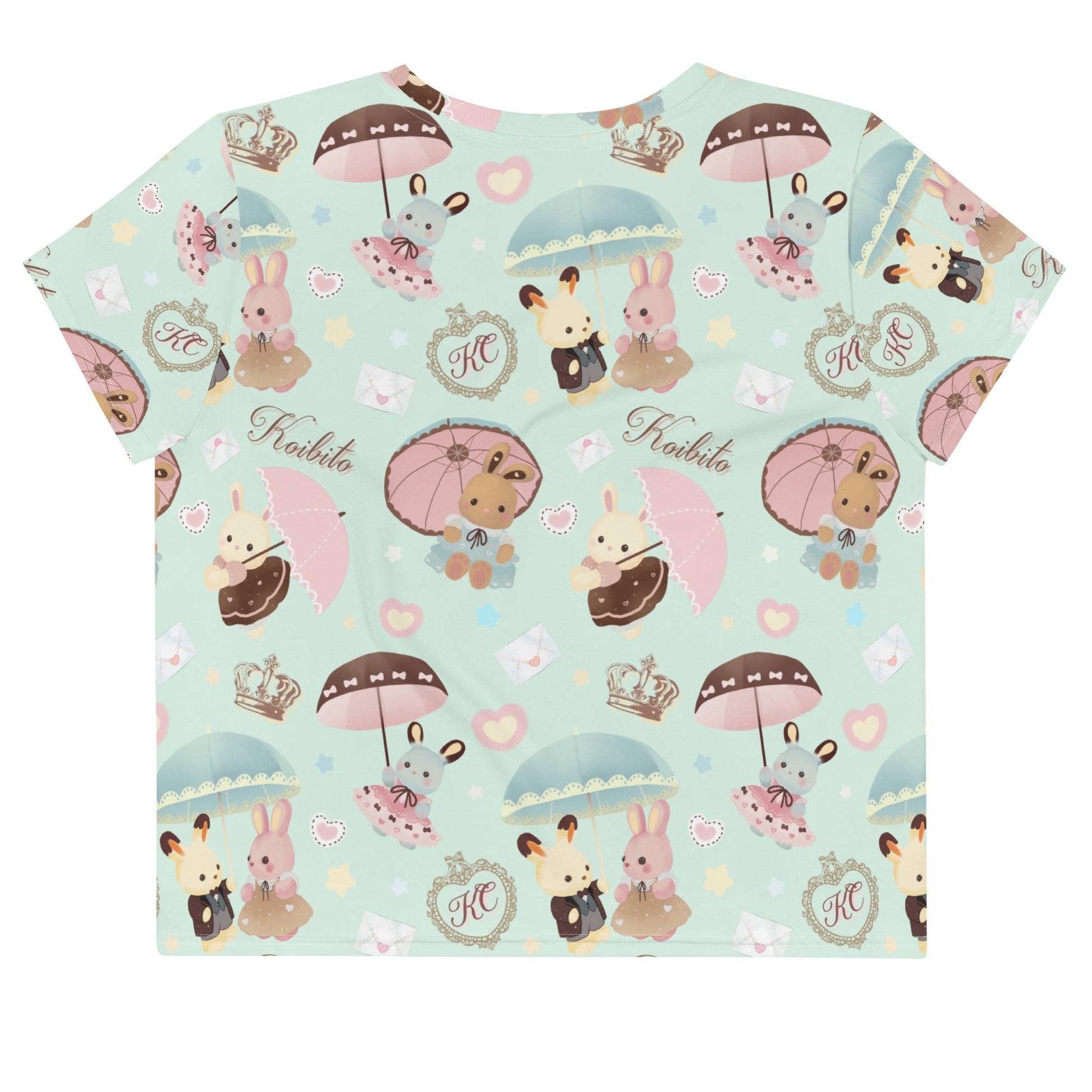 Brighten your spring wardrobe with the Parasol Bunny Crop Top, perfect for tea parties and casual outings.