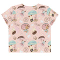 Kawaii Parasol Bunny Crop Top featuring adorable bunnies and umbrellas, perfect for spring tea parties.