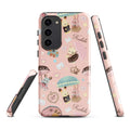 Colorful Parasol Bunny Samsung® Tough Case features adorable bunnies and umbrellas, providing style and durable protection.