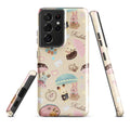 Stylish Parasol Bunny Samsung® Tough Case featuring adorable bunnies and vibrant colors for ultimate phone protection.