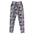 Colorful Premium Enchanted Rose Leggings with high waist and pockets, perfect for comfort and style.