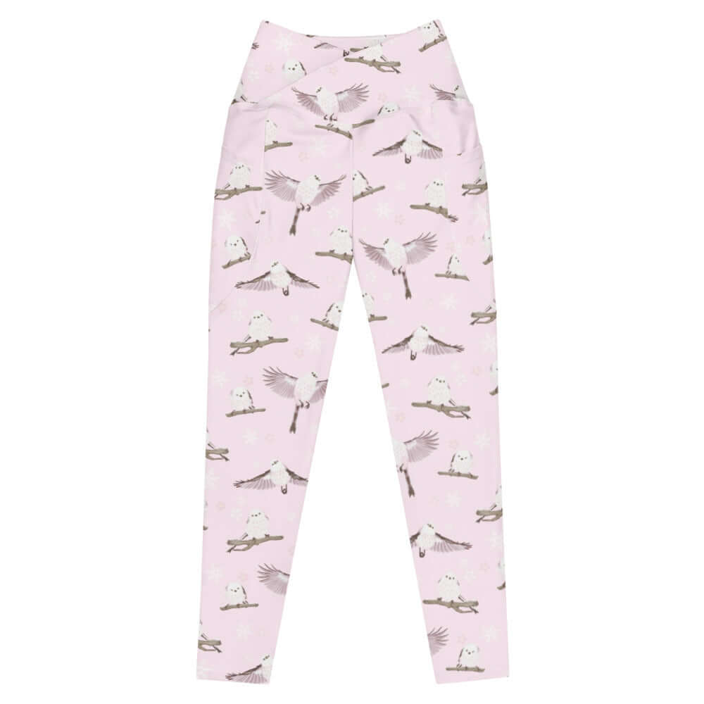 Stylish Premium Snow Bird Leggings with a cute pastel print, perfect for winter comfort and casual wear.