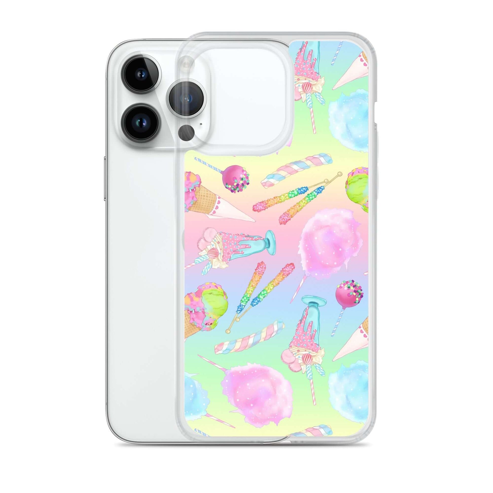 Vibrant Rainbow Candy iPhone® Clear Case offers stylish protection against scratches and dirt for your device.