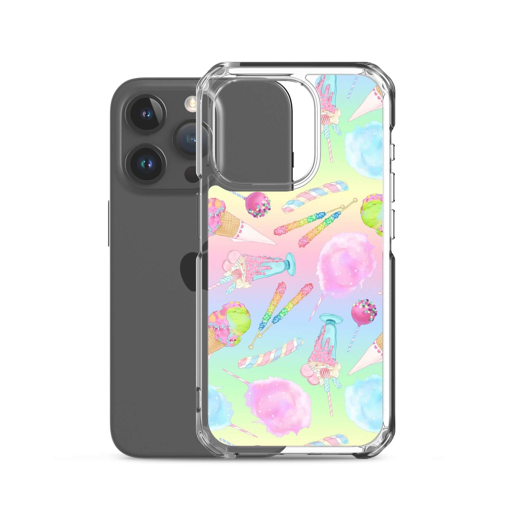 Colorful Rainbow Candy iPhone® Clear Case showcases vibrant designs while providing robust protection for your phone.