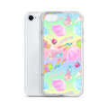 Stylish Rainbow Candy iPhone® Clear Case features a colorful design for protection against dust and scratches.