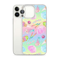 Colorful Rainbow Candy iPhone® Clear Case featuring a fun design, providing protection from scratches and dirt.