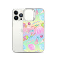 Rainbow Candy iPhone® Clear Case showcases a vibrant design, protecting your device from scratches and dirt.