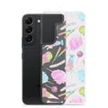 Colorful Rainbow Candy Samsung® Clear Case featuring sweet treats, perfect for summer outfits and phone protection.