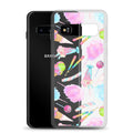 Colorful pastel designs shine on the Rainbow Candy Samsung® Clear Case, perfect for summer outfits and phone protection.