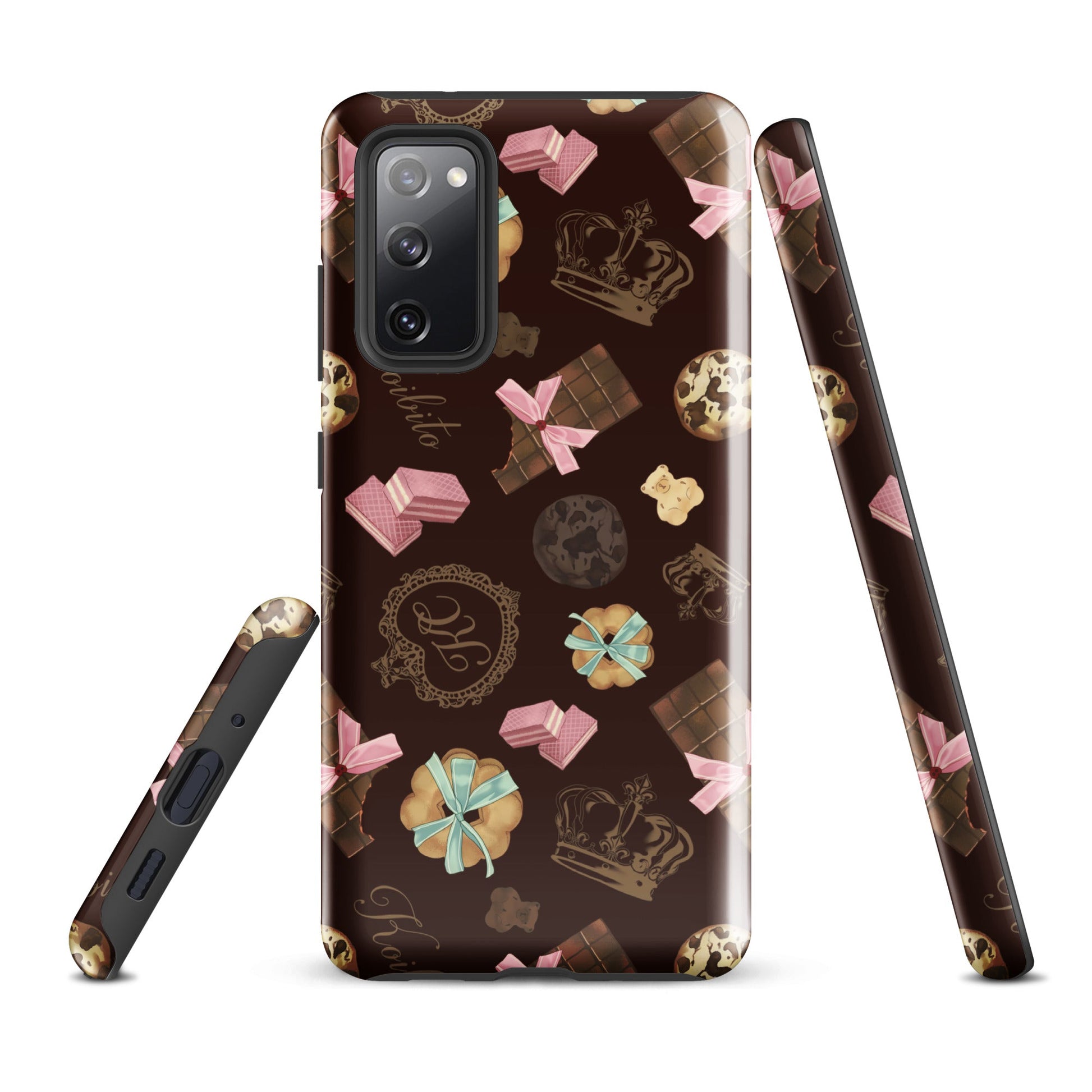 Royal Cookie Samsung® Tough Case features a stylish design with chocolate-themed graphics for ultimate phone protection.