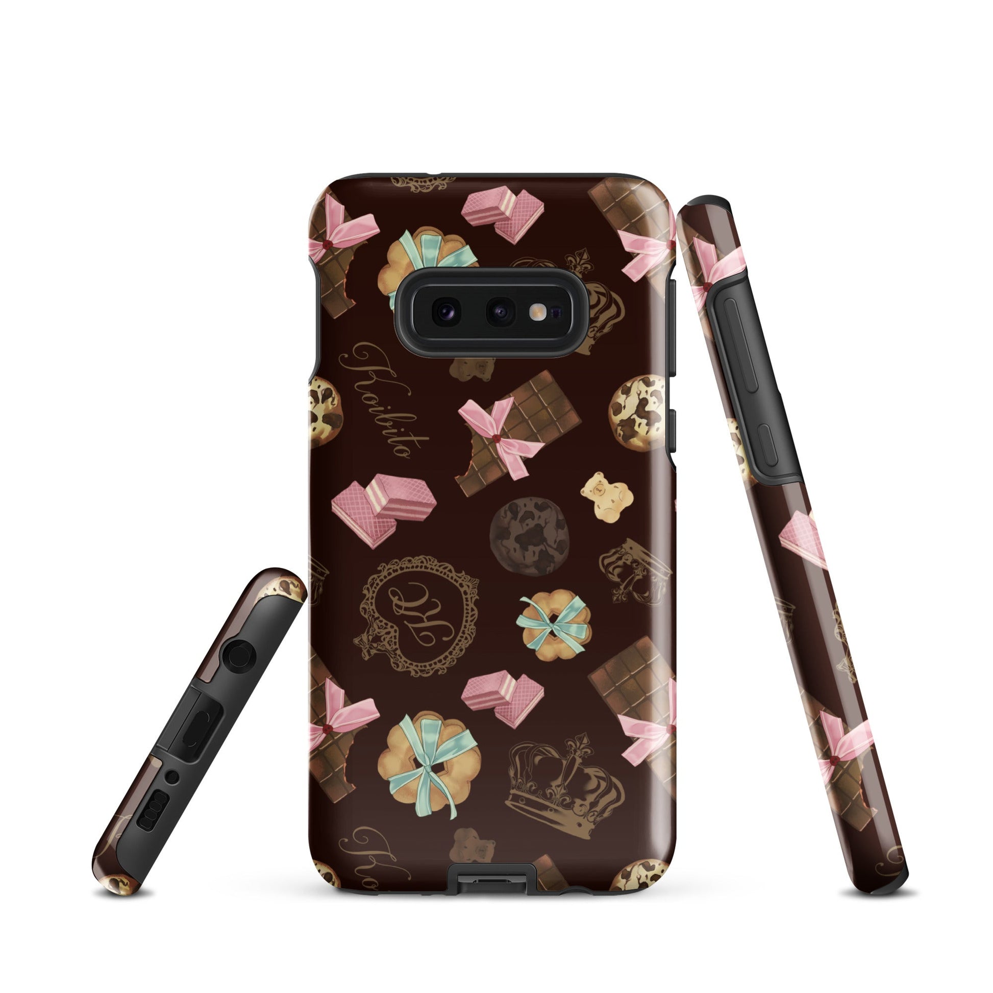 Royal Cookie Samsung® Tough Case showcases a stylish, durable design with chocolate and cookie patterns for protection.