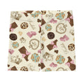 Soft and stylish Royal Cookie Shorts feature a fun dessert print, perfect for pairing with crop tops and sports bras.