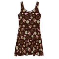 Stylish Royal Cookie Skater Dress featuring a playful cookie and chocolate design for a sweet look. Perfect for any occasion!