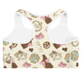 Royal Cookie Sports bra features a fun cookie design, perfect for stylish workouts and moisture-wicking comfort.