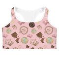 Stylish Royal Cookie Sports bra featuring a fun cookie design, perfect for workouts at CookieFit Store.