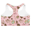 Stylish Royal Cookie Sports bra features a fun cookie design, perfect for staying dry during workouts.