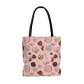 Stylish Royal Cookie Tote Bag (Strawberry) features a fun chocolate pattern, perfect for carrying treats anywhere.