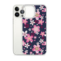 Sakura iPhone® Clear Case featuring a beautiful floral design, offering protection from scratches and dust.