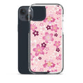 Sakura iPhone® Clear Case featuring a vibrant floral design, offering sleek protection against scratches and dirt.