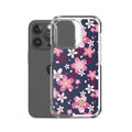 Sakura iPhone® Clear Case with floral design, offering protection from scratches and easy access to ports.