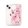 Sakura iPhone® Clear Case featuring a floral design, offering stylish protection against scratches and dust.