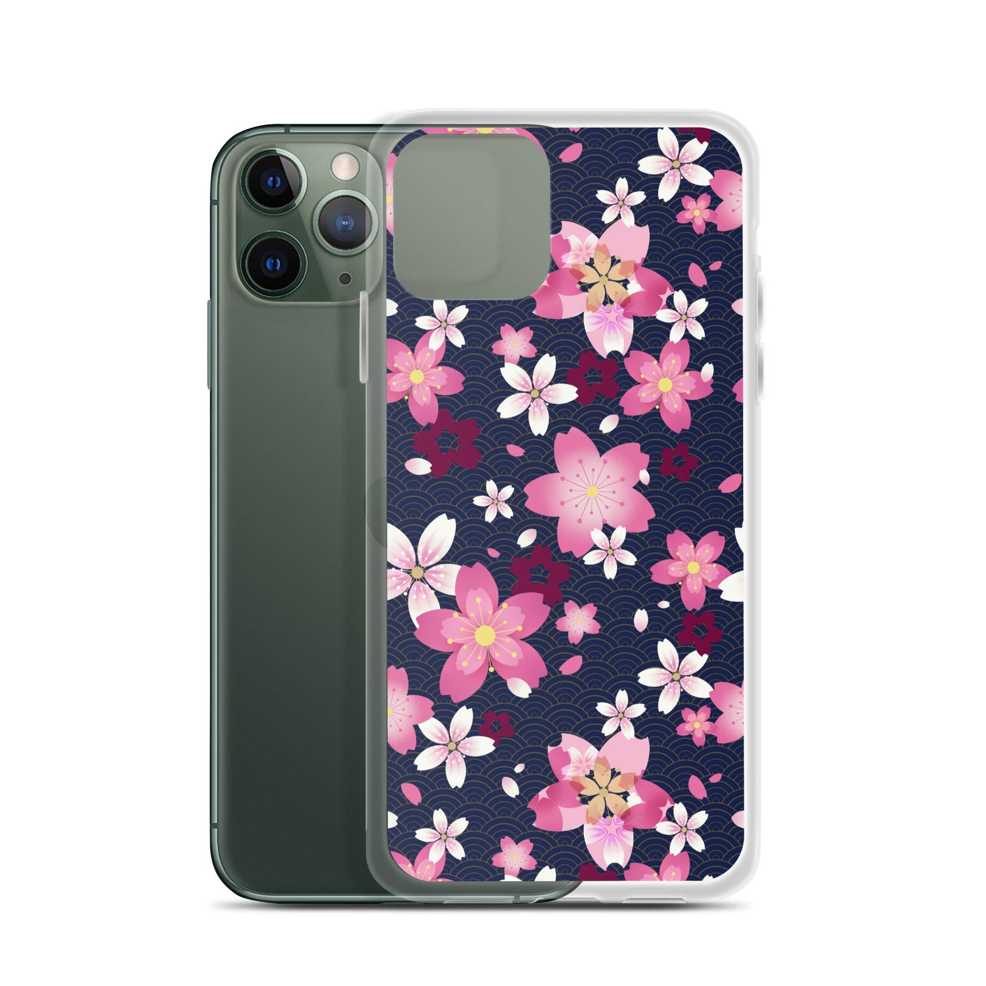 Sakura iPhone® Clear Case features a floral design, providing stylish protection from dust and scratches.