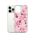 Stylish Sakura iPhone® Clear Case featuring floral design, protects against scratches and dirt, perfect for daily use.