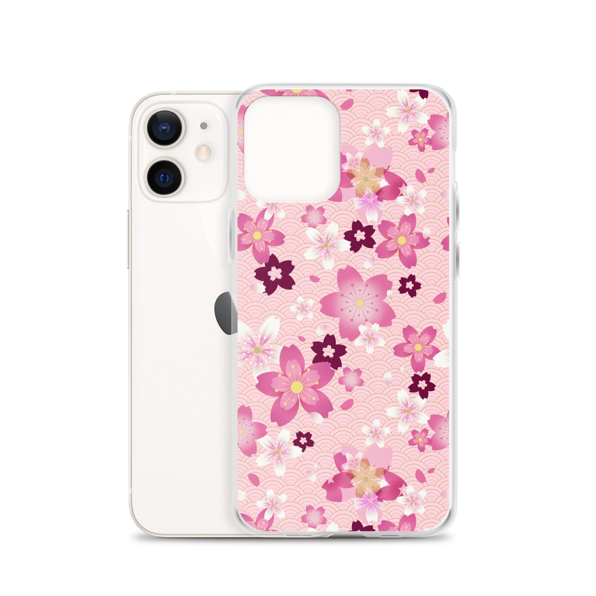 Sakura iPhone® Clear Case features a floral design, offering stylish protection against scratches and dirt.
