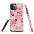 Sakura iPhone® Tough Case features a stylish floral design with dual-layer protection for ultimate safety.