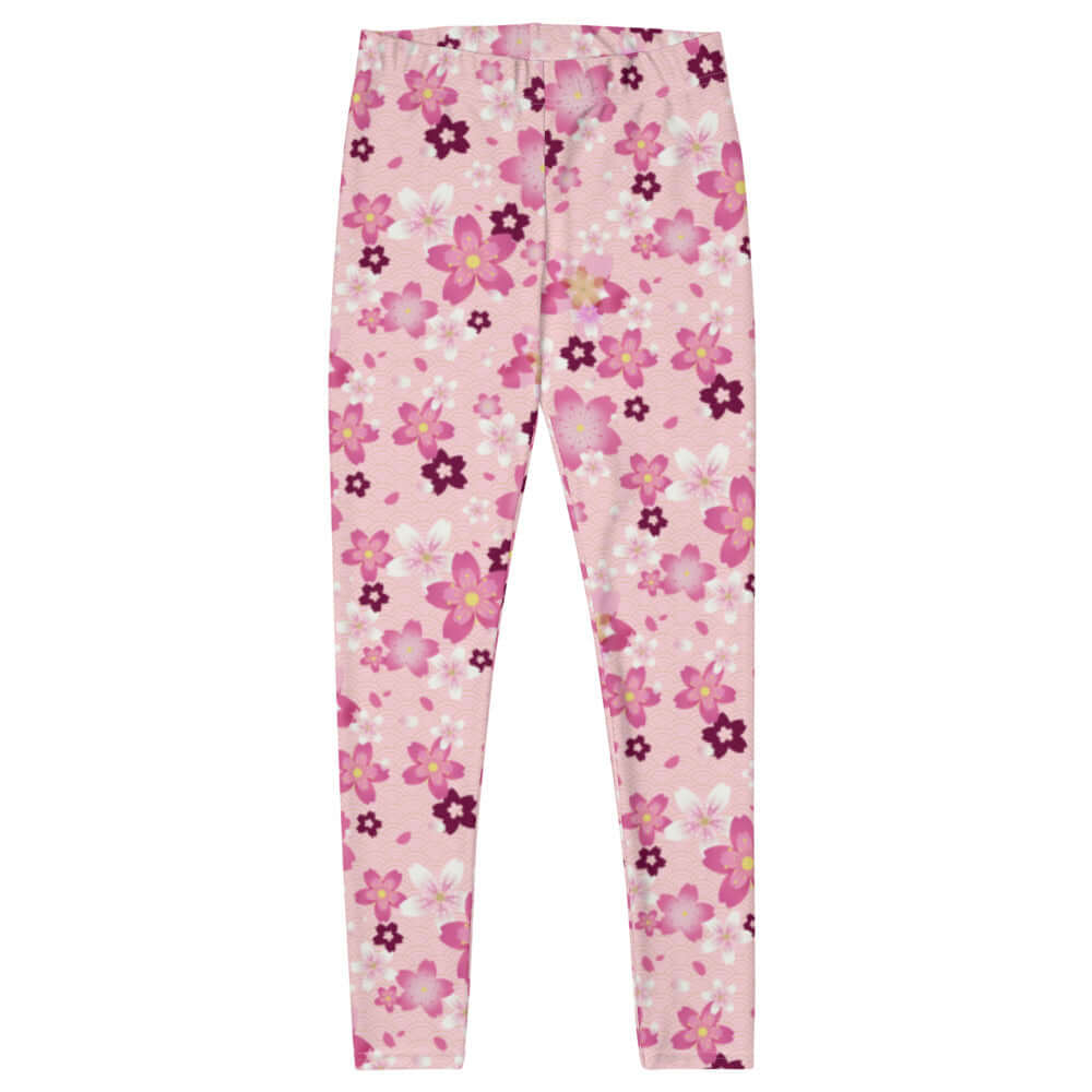 Stylish Sakura Leggings with a floral pattern, perfect for spring workouts and casual wear. Comfort meets fashion!
