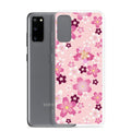 Sakura Samsung® Clear Case featuring floral design, perfect for kawaii aesthetics and everyday protection.