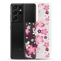 Sakura Samsung® Clear Case showcases a beautiful floral design, blending kawaii aesthetics with strong protection.