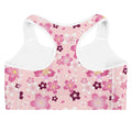 Stylish Sakura Sports bra featuring a floral design, perfect for workouts while keeping you cute and comfortable.